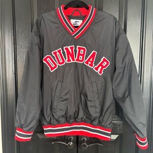 Dunbar Men's Black and Red Varsity Jacket